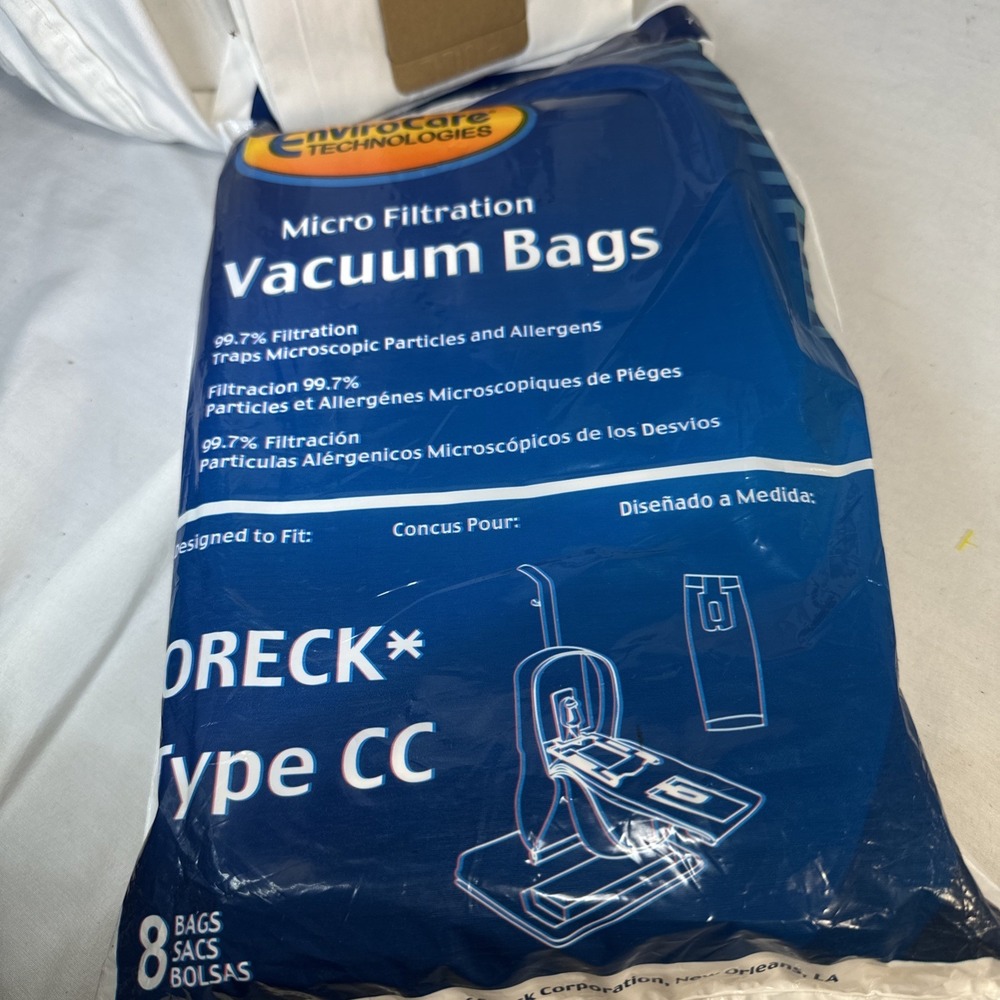 ENVIROCARE TECHNOLOGIES ORECK TYPE CC 11 Total VACUUM BAGS MICRO FILTRATION